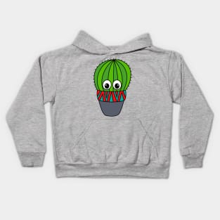 Cute Cactus Design #271: Cactus In Painted Pot Kids Hoodie